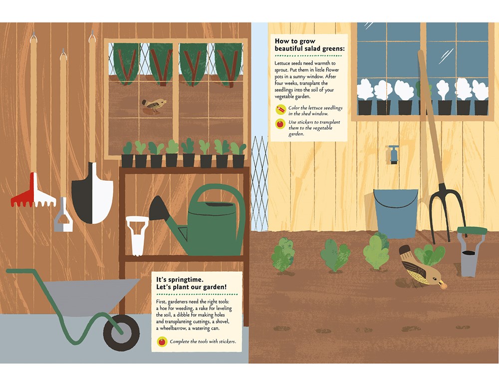 In the Vegetable Garden: My Nature Sticker Activity Book (Ages 5 and up, with 102 stickers, 24 activities, and 1 quiz)