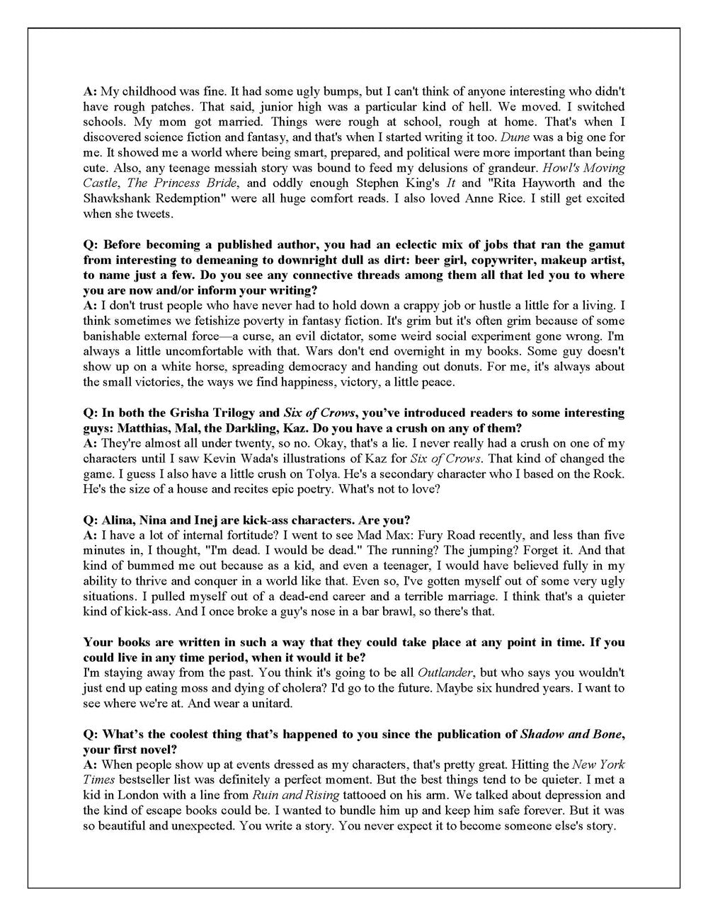 Six of Crows  (Media tie-in)