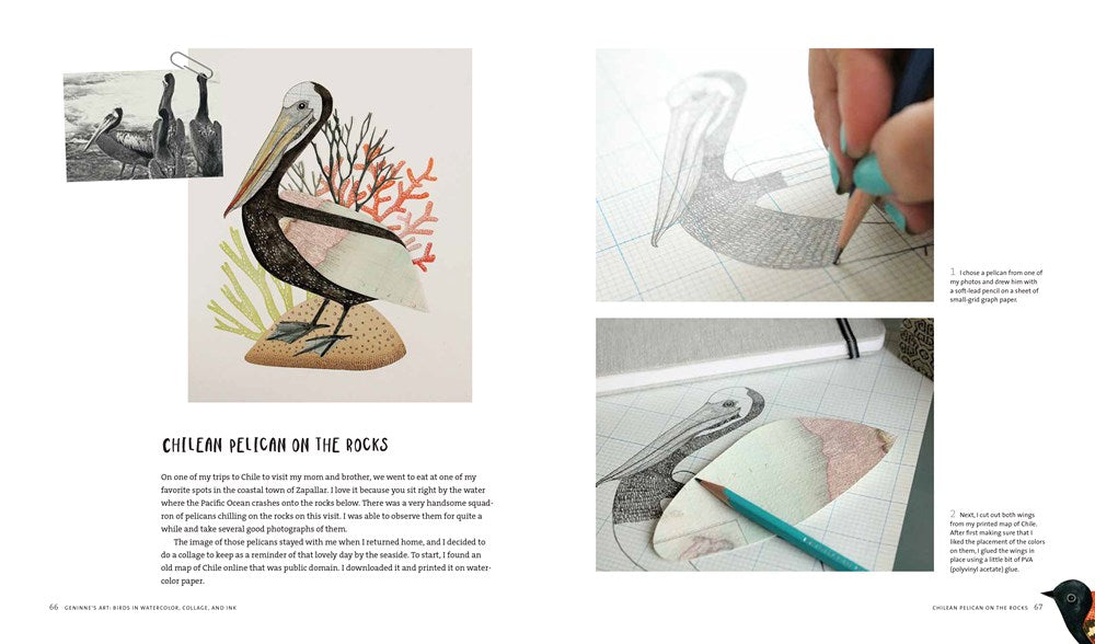 Geninne's Art: Birds in Watercolor, Collage, and Ink