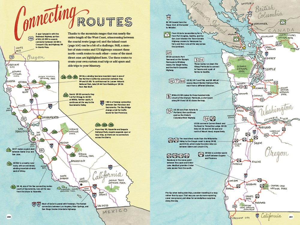 The Best Coast: A Road Trip Atlas : Illustrated Adventures along the West Coasts Historic Highways (Travel Guide to Washington, Oregon, California & PCH)
