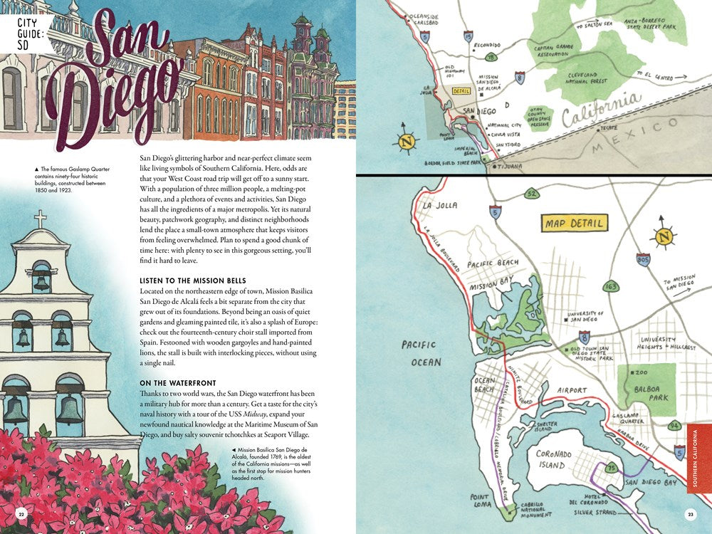 The Best Coast: A Road Trip Atlas : Illustrated Adventures along the West Coasts Historic Highways (Travel Guide to Washington, Oregon, California & PCH)