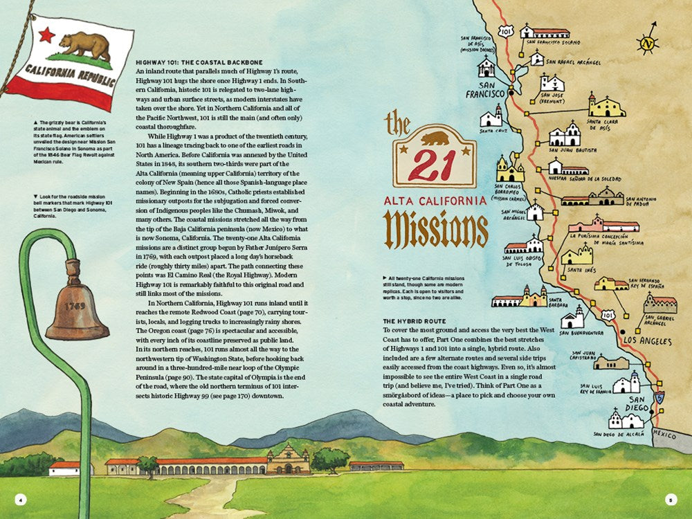 The Best Coast: A Road Trip Atlas : Illustrated Adventures along the West Coasts Historic Highways (Travel Guide to Washington, Oregon, California & PCH)