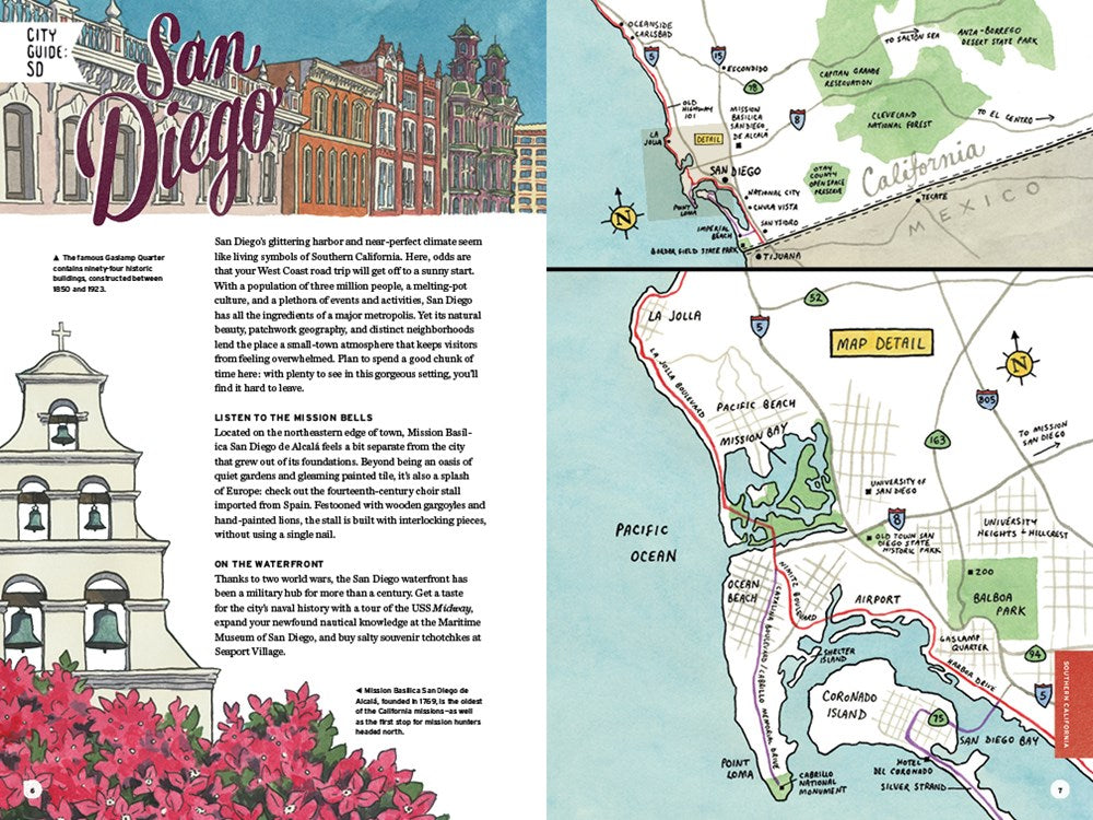 The Best Coast: A Road Trip Atlas : Illustrated Adventures along the West Coasts Historic Highways (Travel Guide to Washington, Oregon, California & PCH)