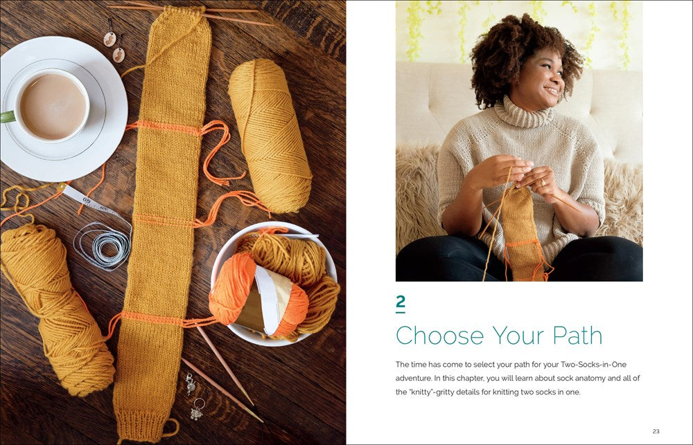 Knit 2 Socks in 1
