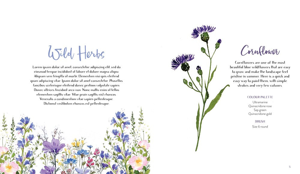 Wildflower Watercolor: The Beginner’s Guide to Painting Beautiful Florals