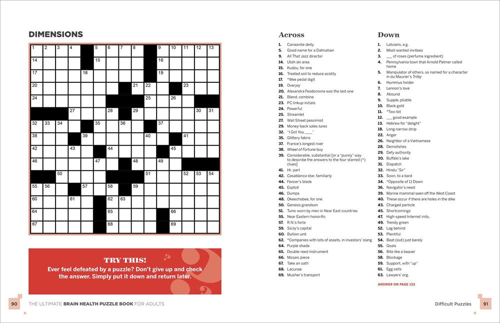 The Ultimate Brain Health Puzzle Book for Adults
