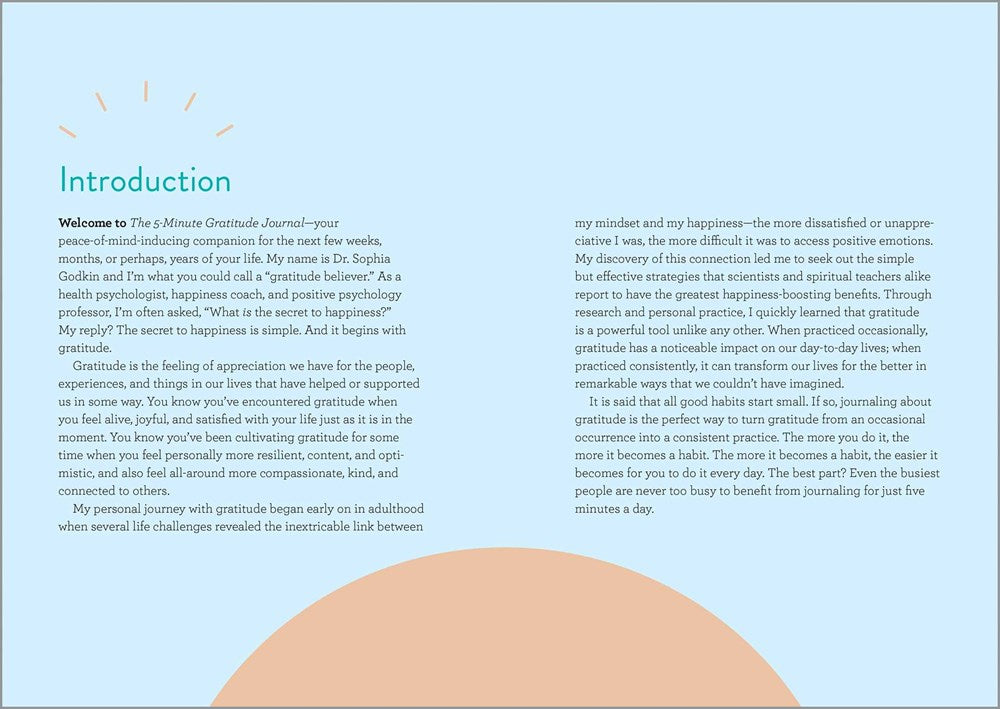 The 5-Minute Gratitude Journal: Give Thanks, Practice Positivity, Find Joy