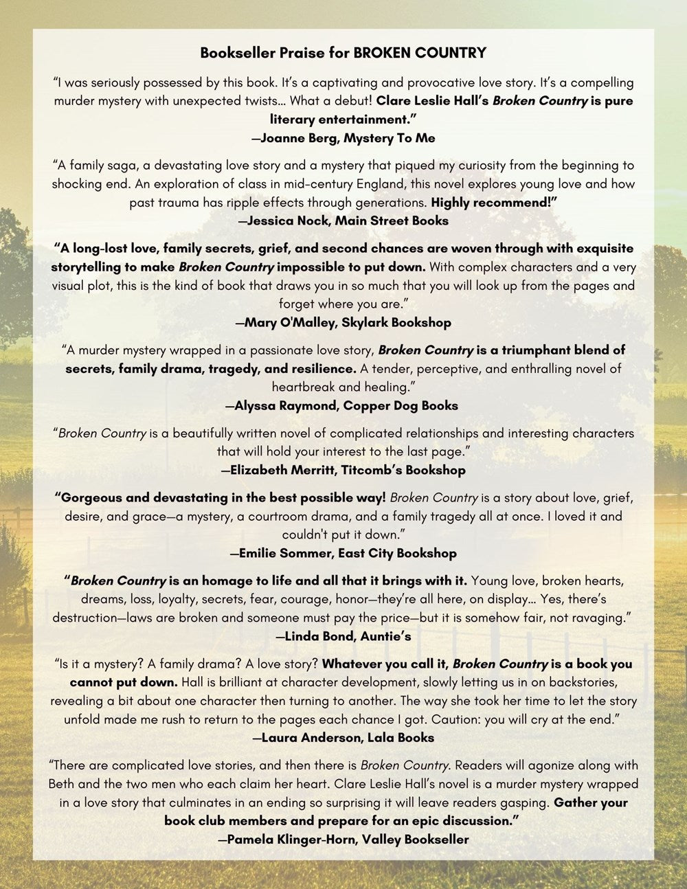 Broken Country (Reese's Book Club)