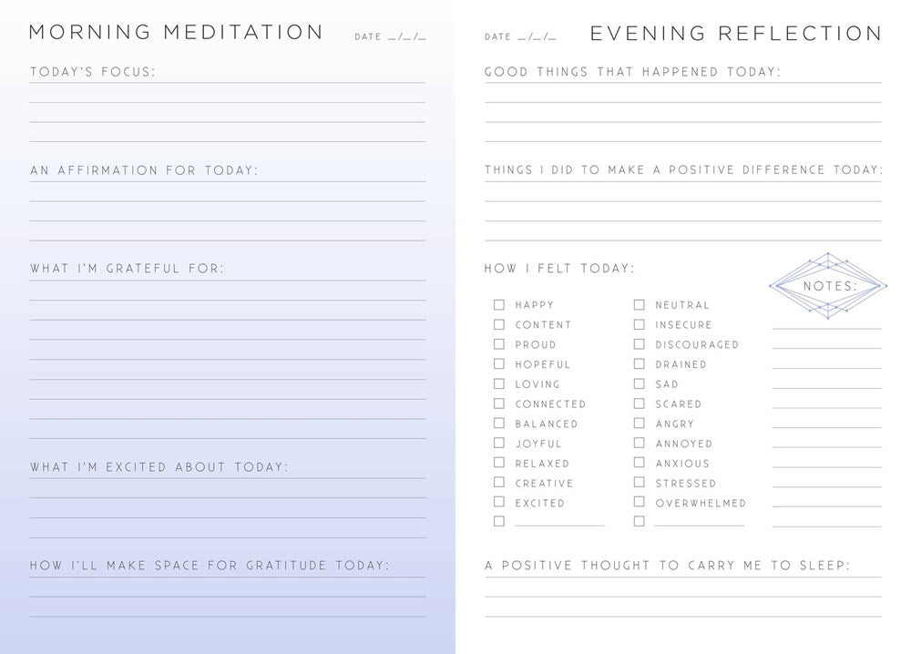 Gratitude: A Day and Night Reflection Journal (90 Days)