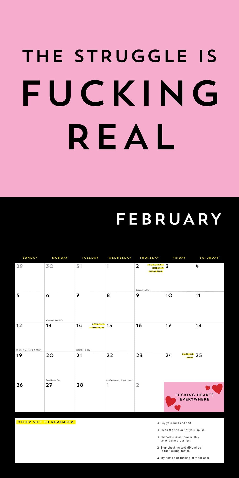 A F*cking 2023 Wall Calendar: Get Your Sh*t Together This Year - Includes Stickers!