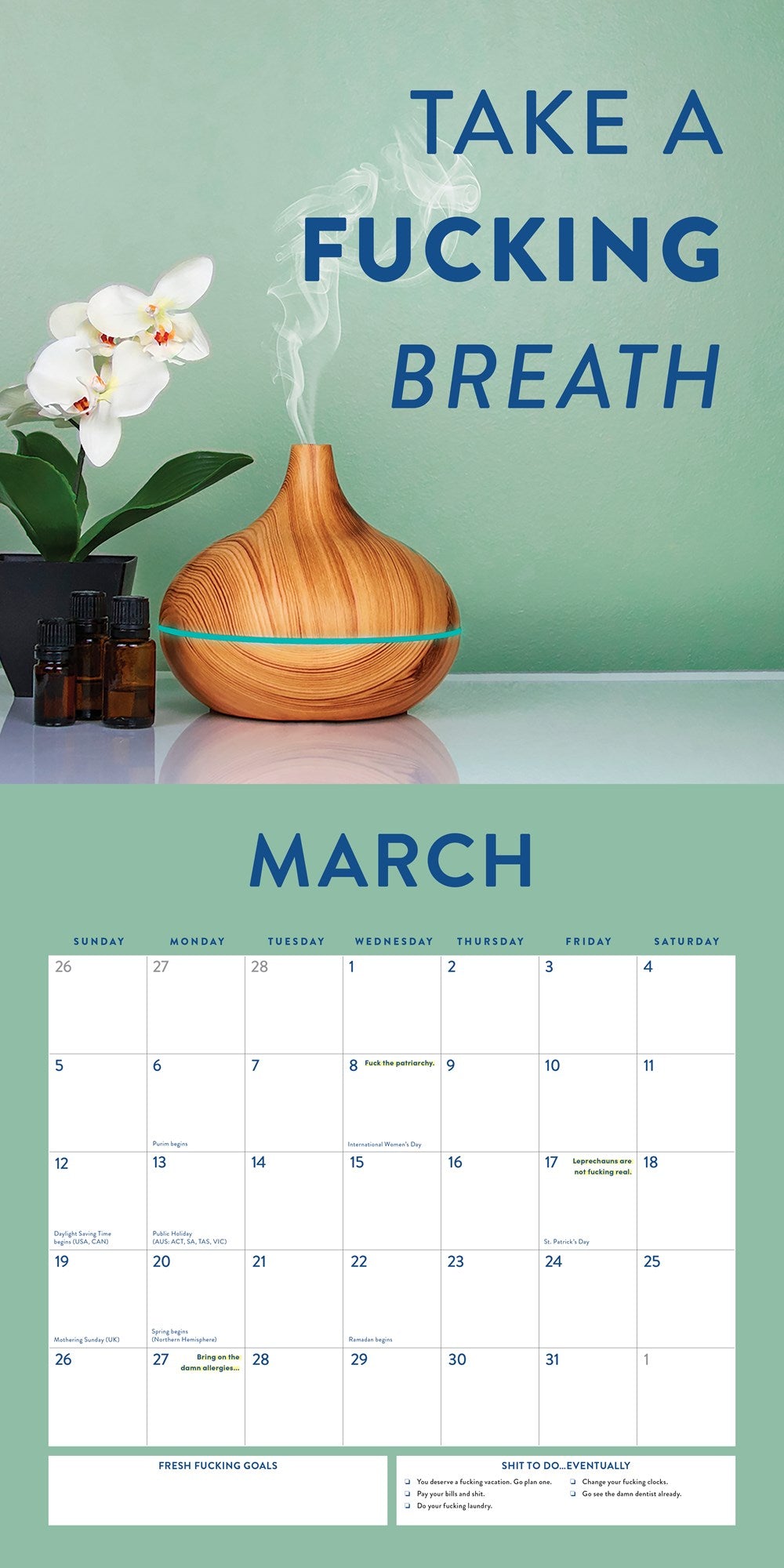 2023 Chill the F*ck Out Wall Calendar