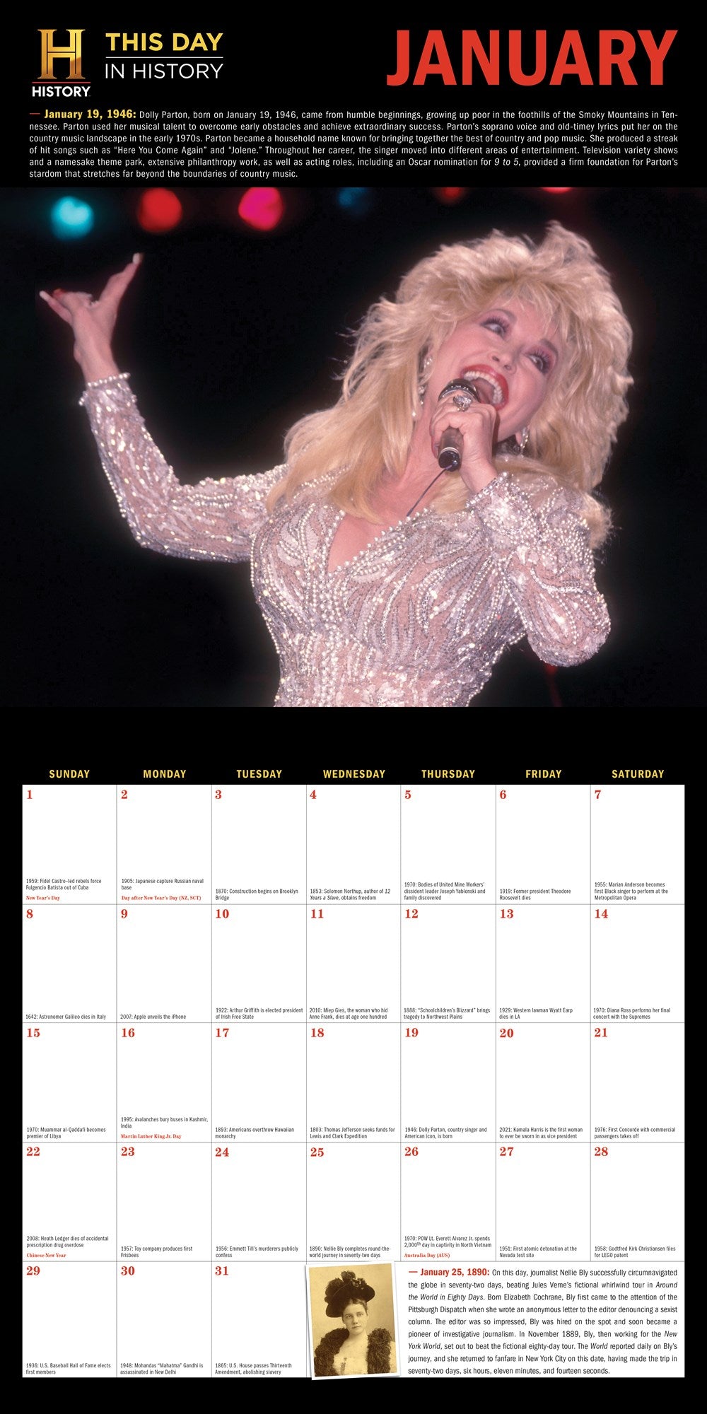 2023 History Channel This Day in History Wall Calendar