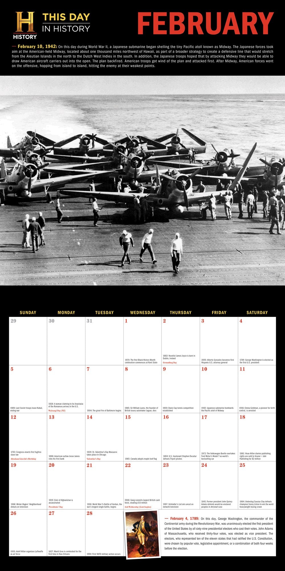 2023 History Channel This Day in History Wall Calendar