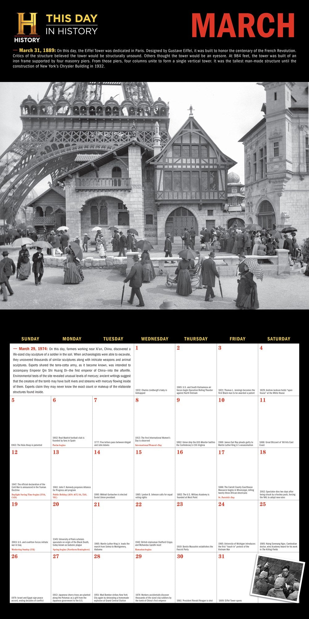 2023 History Channel This Day in History Wall Calendar