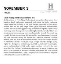 2023 History Channel This Day in Women's History Boxed Calendar