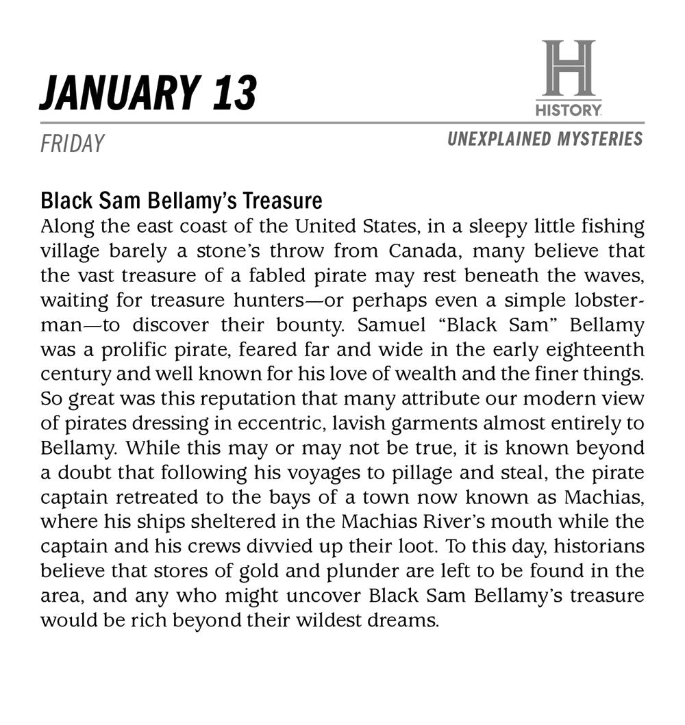 2023 History Channel Unexplained Mysteries Boxed Calendar