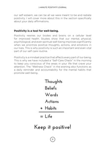 3 Minute Positivity Journal: Boost Your Mood. Train Your Mind. Change Your Life.