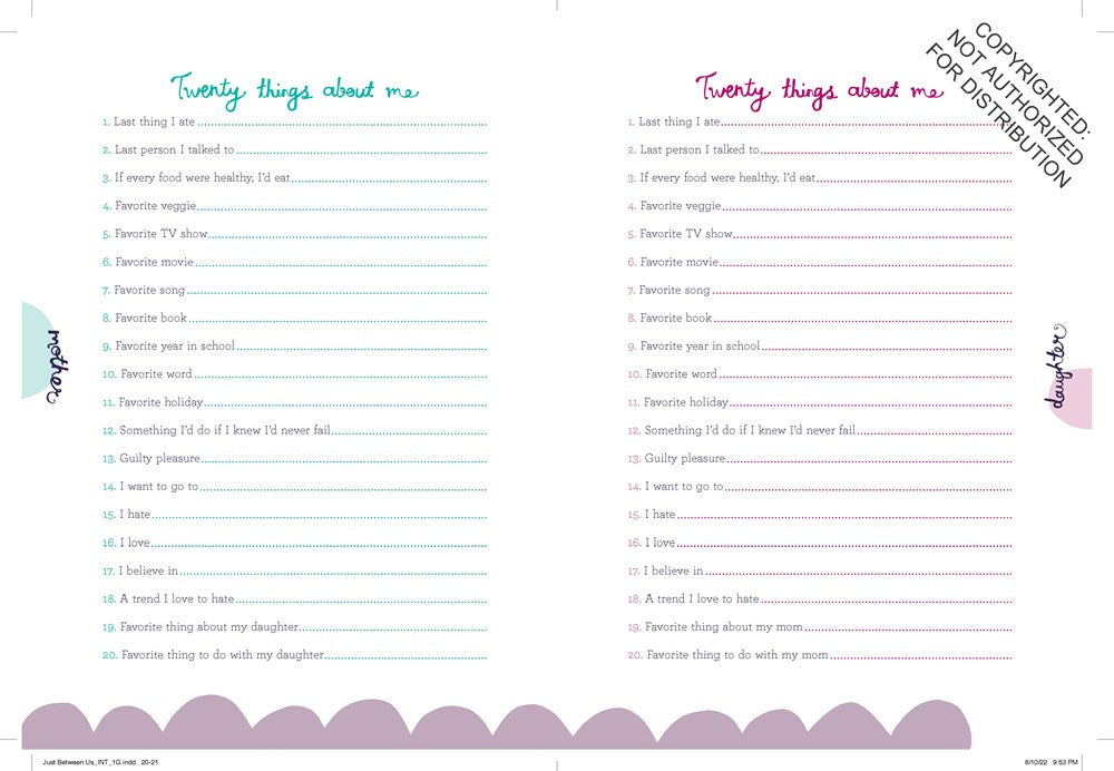 Just Between Us: Mother & Daughter revised edition