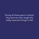 What They Forgot To Teach You At School