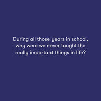 What They Forgot To Teach You At School