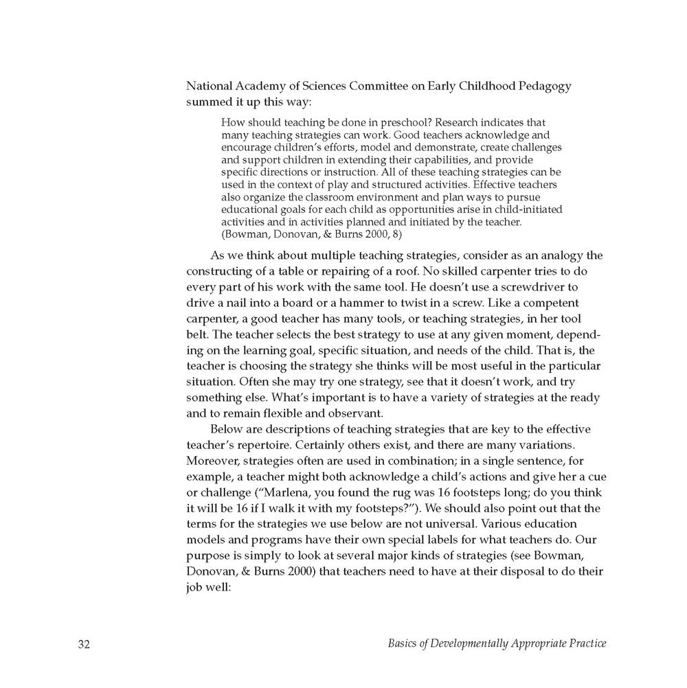 Basics of Developmentally Appropriate Practice