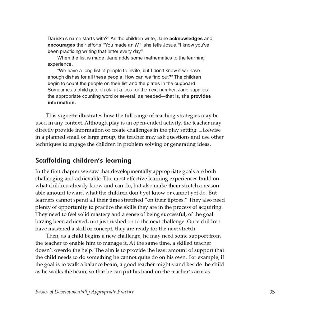 Basics of Developmentally Appropriate Practice