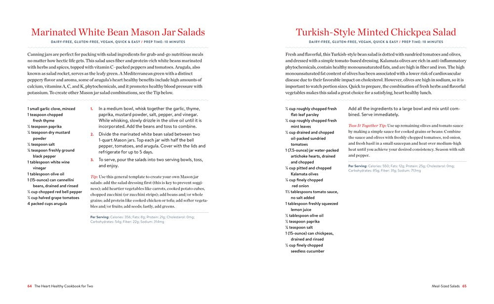 The Heart Healthy Cookbook for Two: 125 Perfectly Portioned Low Sodium, Low Fat Recipes