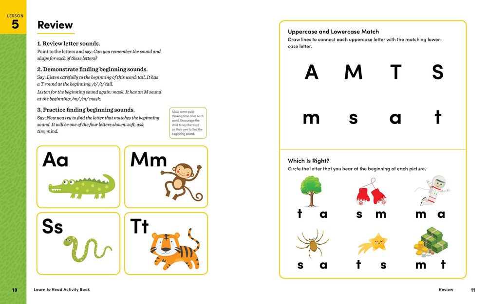 Learn to Read Activity Book