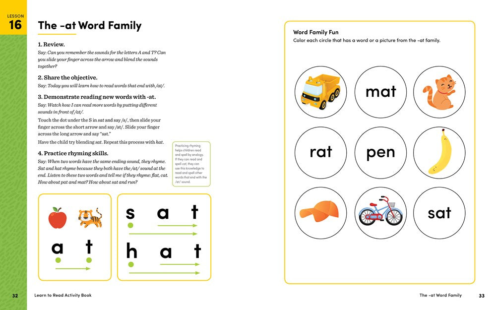 Learn to Read Activity Book: 101 Fun Lessons to Teach Your Child to Read