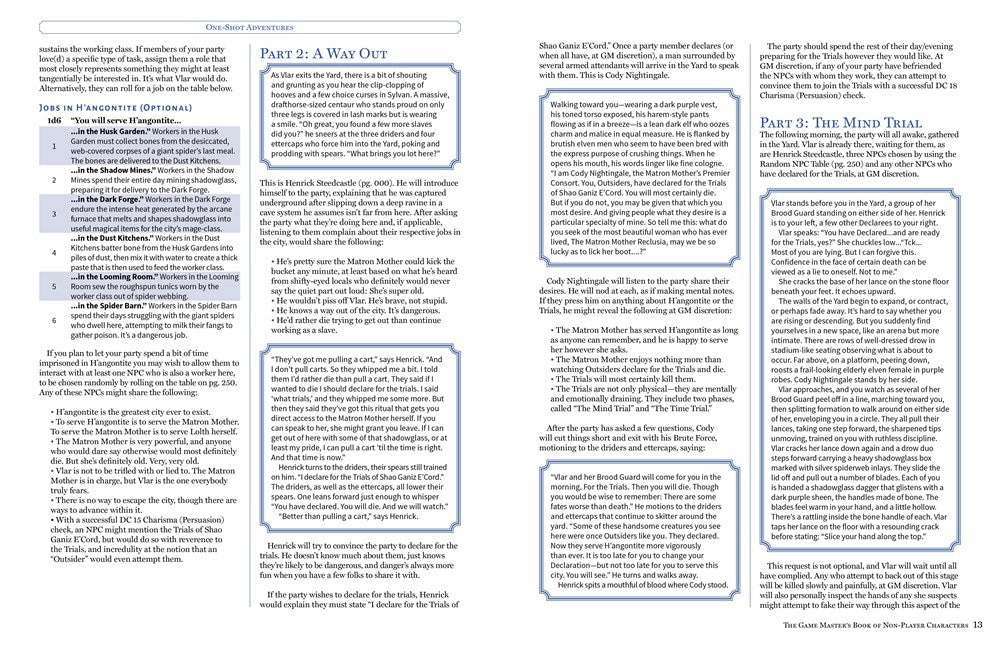 The Game Master's Book of Non-Player Characters: 500+ unique bartenders, brawlers, mages, merchants, royals, rogues, sages, sailors, warriors, weirdos and more for 5th edition RPG adventures