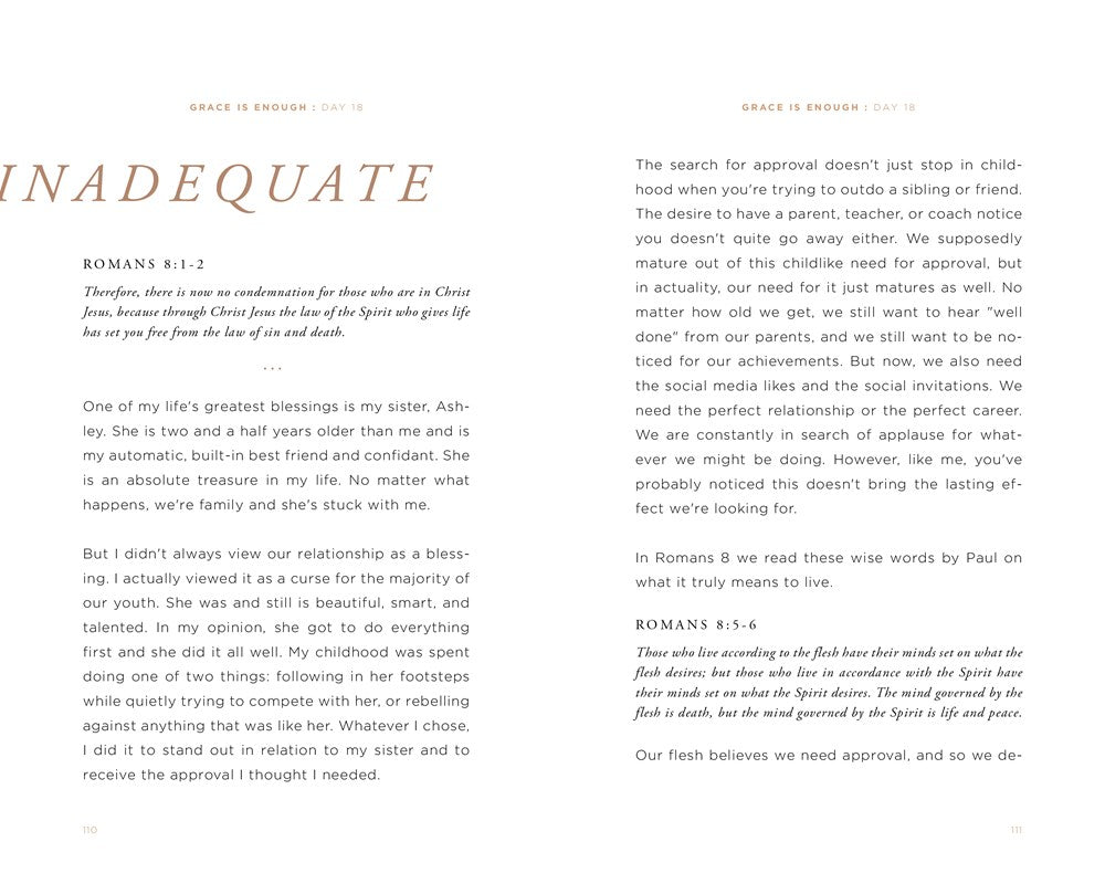 Grace Is Enough: A 30-Day Christian Devotional to Help Women Turn Anxiety and Insecurity into Confidence