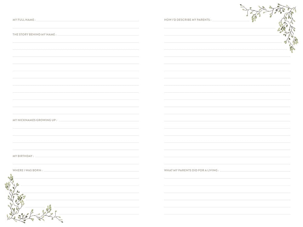 Mom's Story: A Memory and Keepsake Journal for My Family