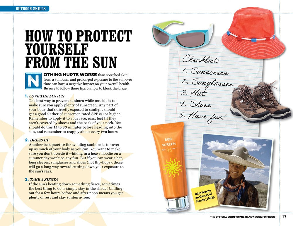 The Official John Wayne Handy Book for Boys: Essential Skills and Fun Activities for Adventurous, Self-Reliant Kids