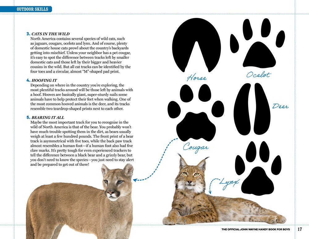 The Official John Wayne Handy Book for Boys: Essential Skills and Fun Activities for Adventurous, Self-Reliant Kids