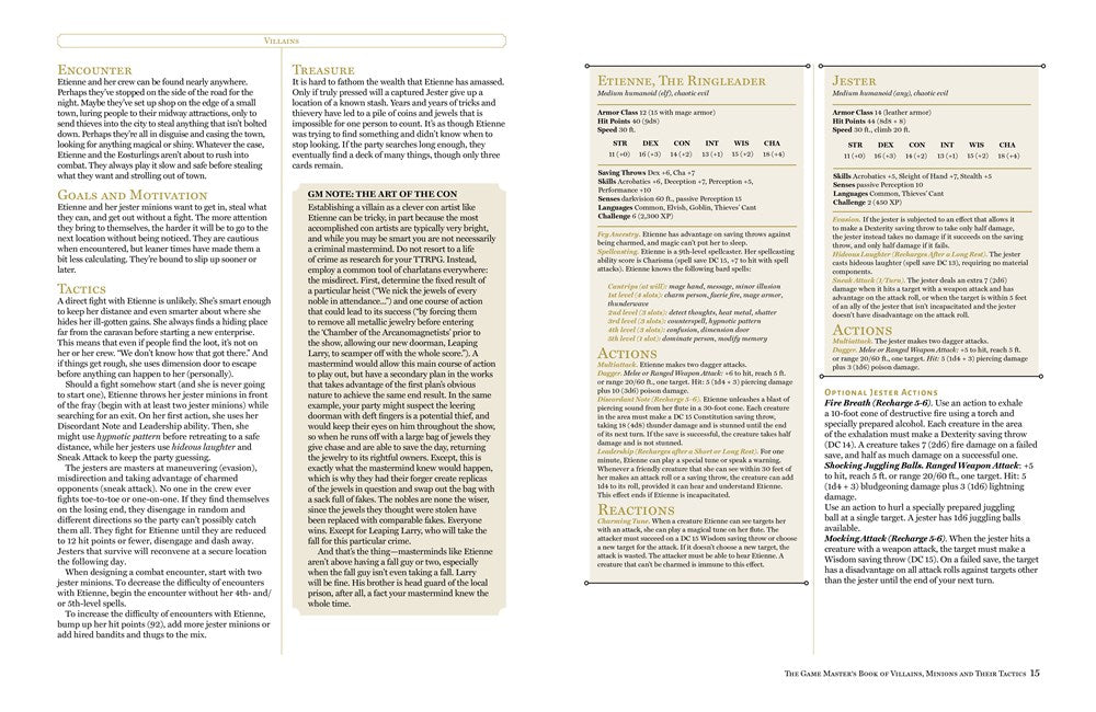 The Game Master’s Book of Villains, Minions and Their Tactics: Epic new antagonists for your PCs, plus new minions, fighting tactics, and guidelines for creating original BBEGs for 5th Edition RPG adventures