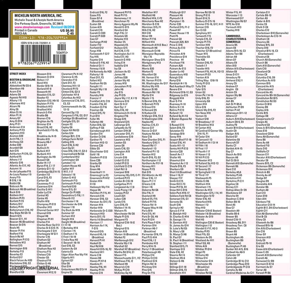 Streetwise Boston Map - Laminated City Center Street Map of Boston, Massachusetts