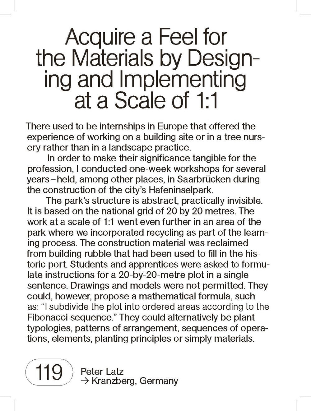 250 Things a Landscape Architect Should Know