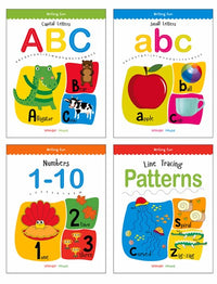 Writing Practice Boxset: Pack of 4 Books (Writing Fun: Write And Practice Capital Letters, Small Letters, Patterns and Numbers 1 to 10)