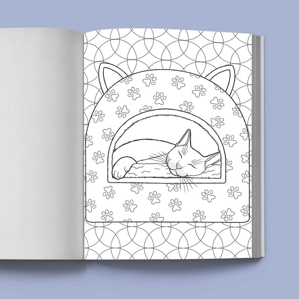 Stress Relief Cat Coloring Book