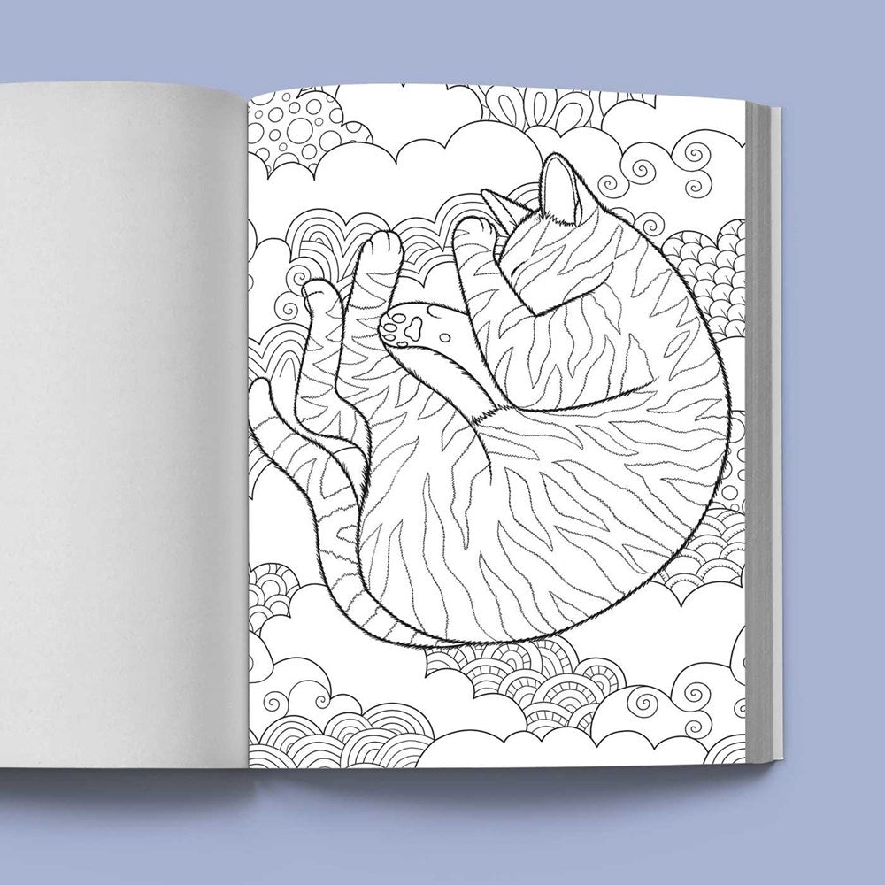 Stress Relief Cat Coloring Book