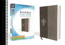 NIV, Bible for Kids, Leathersoft, Gray, Red Letter, Comfort Print: Thinline Edition
