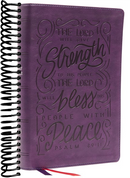 NKJV, Giant Print Center-Column Reference Bible, Verse Art Cover Collection, Leathersoft, Purple, Red Letter, Comfort Print: Holy Bible, New King James Version