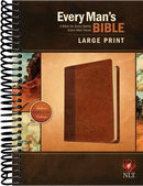 Every Man's Bible NLT, Large Print, TuTone (LeatherLike, Brown/Tan)