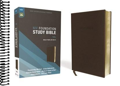 NIV, Foundation Study Bible, Leathersoft, Brown, Red Letter
