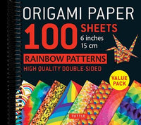 Origami Paper 100 Sheets Rainbow Patterns 6 (15 cm) : Tuttle Origami Paper: Double-Sided Origami Sheets Printed with 8 Different Patterns (Instructions for 7 Projects Included)