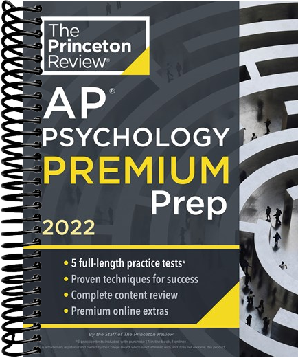 Princeton Review AP Psychology Premium Prep, 2022: 5 Practice Tests + Complete Content Review + Strategies & Techniques