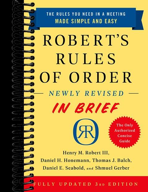 Robert's Rules of Order Newly Revised In Brief, 3rd edition  (Revised)