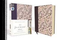 NIV, Journal the Word Bible (Perfect for Note-Taking), Cloth over Board, Pink Floral, Red Letter, Comfort Print: Reflect, Take Notes, or Create Art Next to Your Favorite Verses