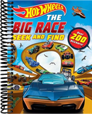 Hot Wheels: The Big Race Seek and Find : 100% Officially Licensed by Mattel, Over 200 Stickers, Perfect for Car Rides for Kids Ages 4 to 8 Years Old