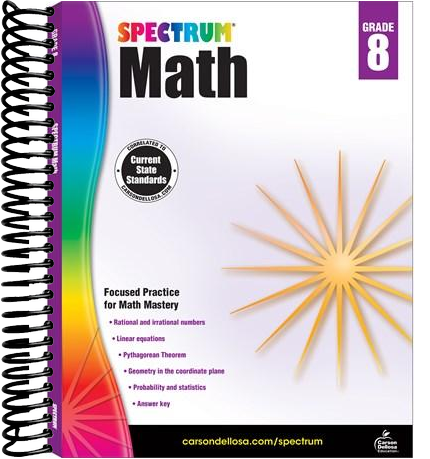 Spectrum Math Workbook, Grade 8